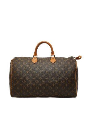 Louis Vuitton Monogram Speedy 40 Boston Bag Brown